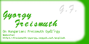 gyorgy freismuth business card